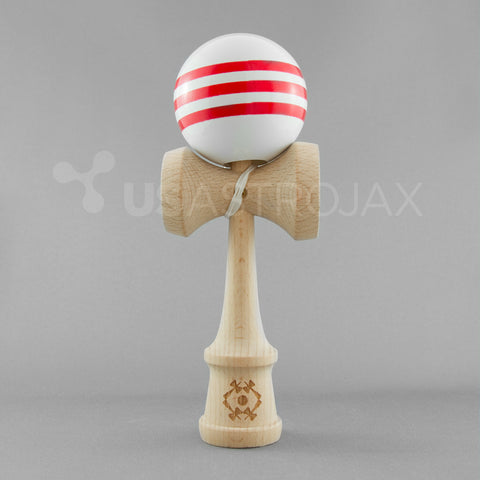 Kendama USA: Tribute Kendama White With Red Triple Stripe