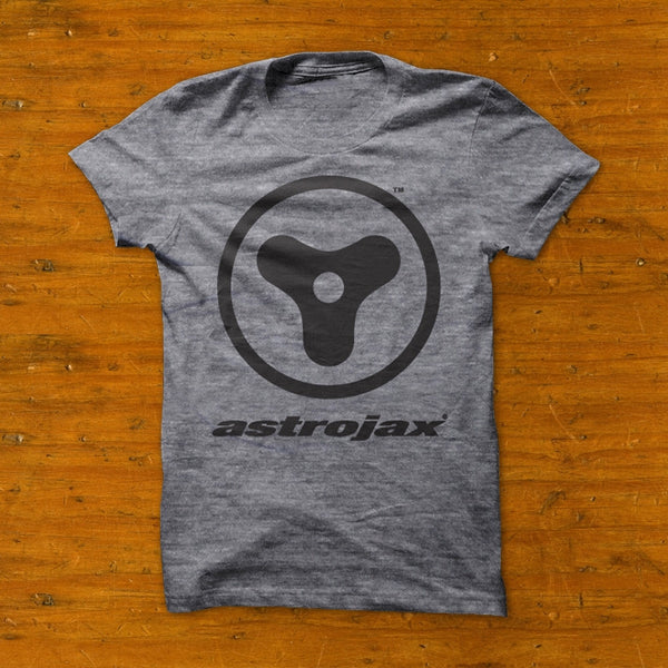 Gray Astrojax T-shirt with Black Logo