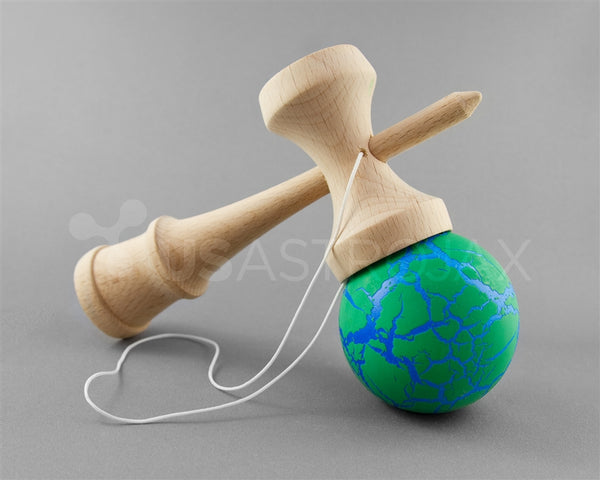 Bahama Kendama Crackle: Green Over Blue