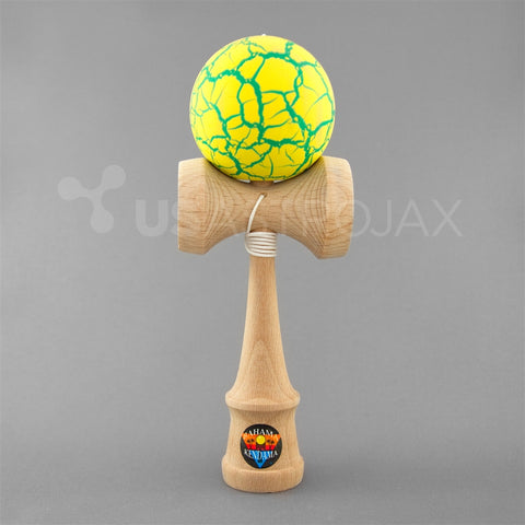 Bahama Kendama Crackle: Yellow Over Green