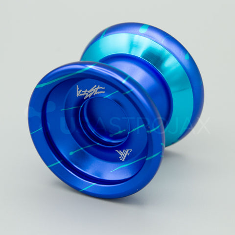 YoYoFactory SHUTTER Wide Angle: Blue/Aqua Splash