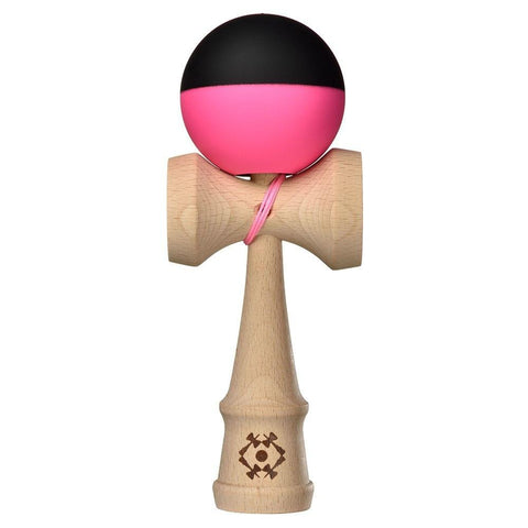 Kendama USA Tribute Half Split - Neon Pink and Black - SILK Matte Kendama