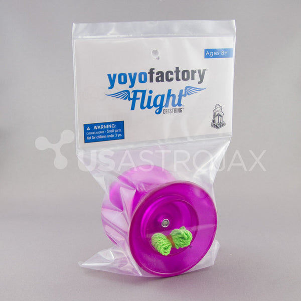 YoYoFactory Flight Offstring Yo-Yo - Translucent Purple + FREE STRINGS